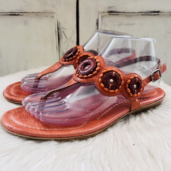 Earth Zephyr Spice Handcrafted Thong Sandals - Womens Size 7.5B - Picture 1 of 9